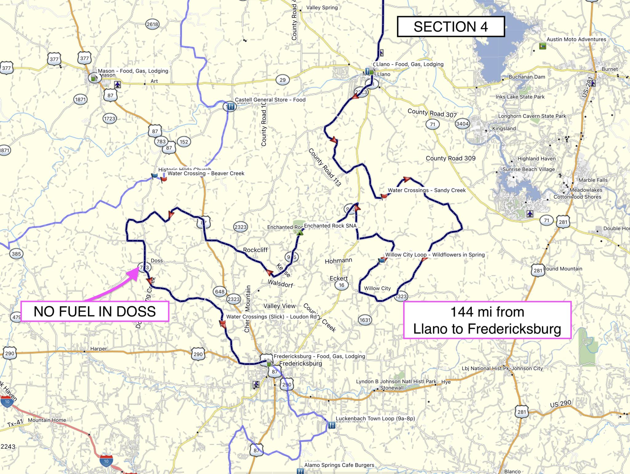 BDR-X Trail Map